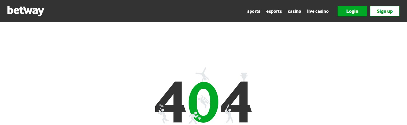 Betway Ontario 404 page returned by the Terms and Conditions link in the help centre footer