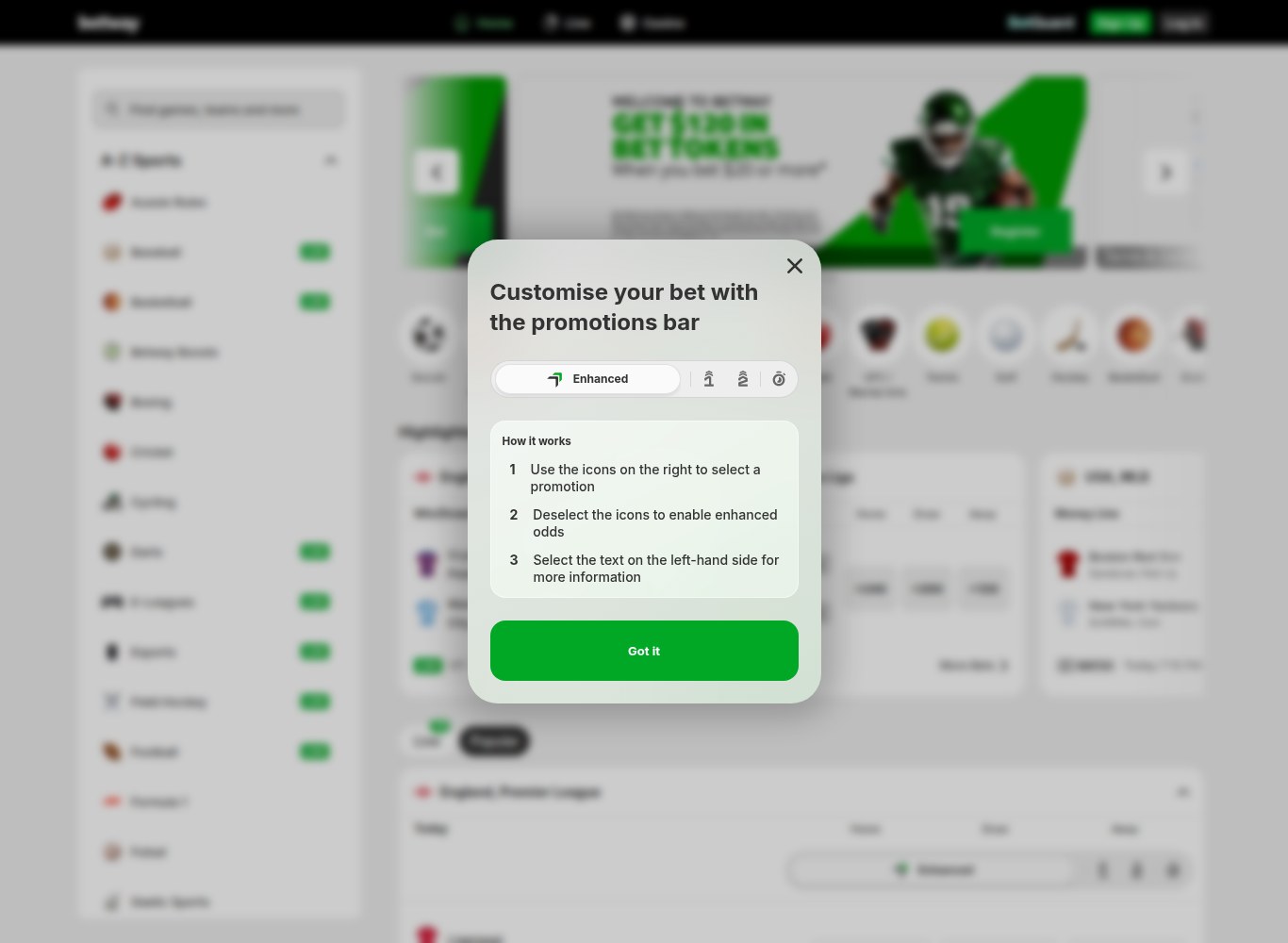 The Betway Ontario Terms and Conditions URL opening the sports betting lobby instead of the document